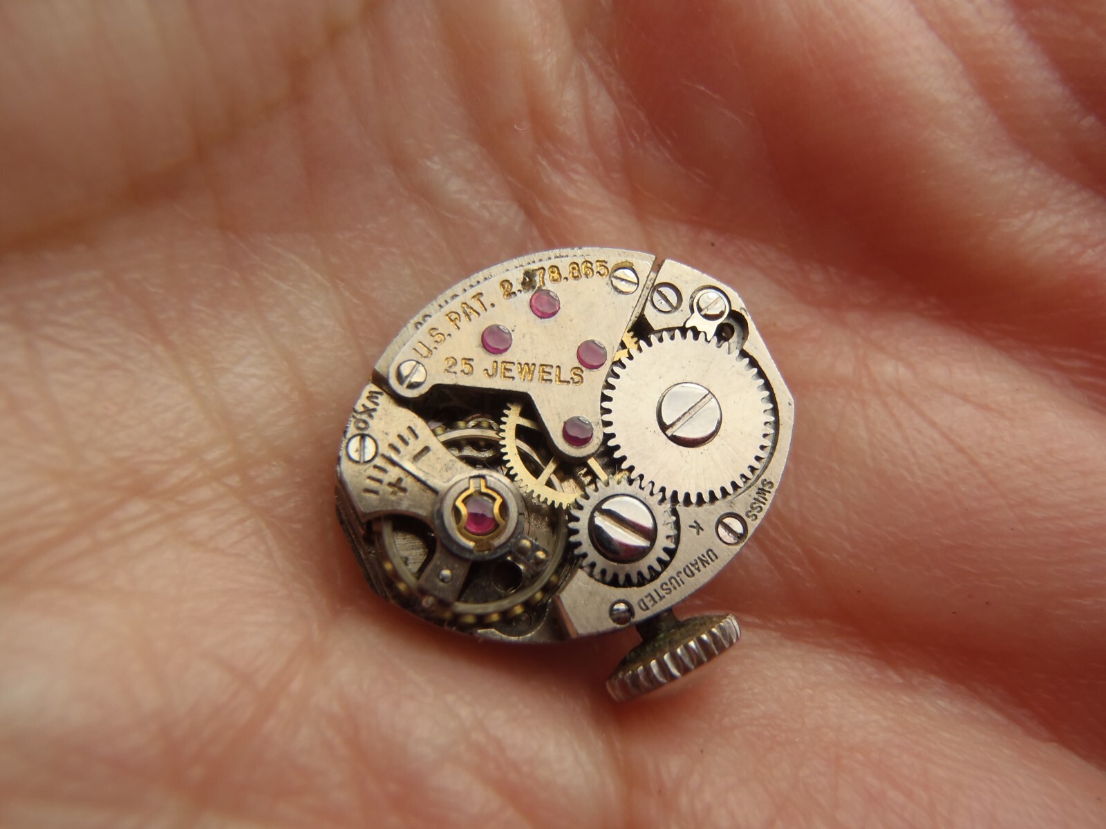 WALTHAM 25 Jewel Manual Winding Movement Running