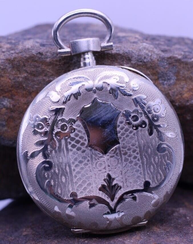 FPF DEPOSIT ARGENTAN KEYWIND SWISS NOS POCKET WATCH CASE 45.9mm (DL)