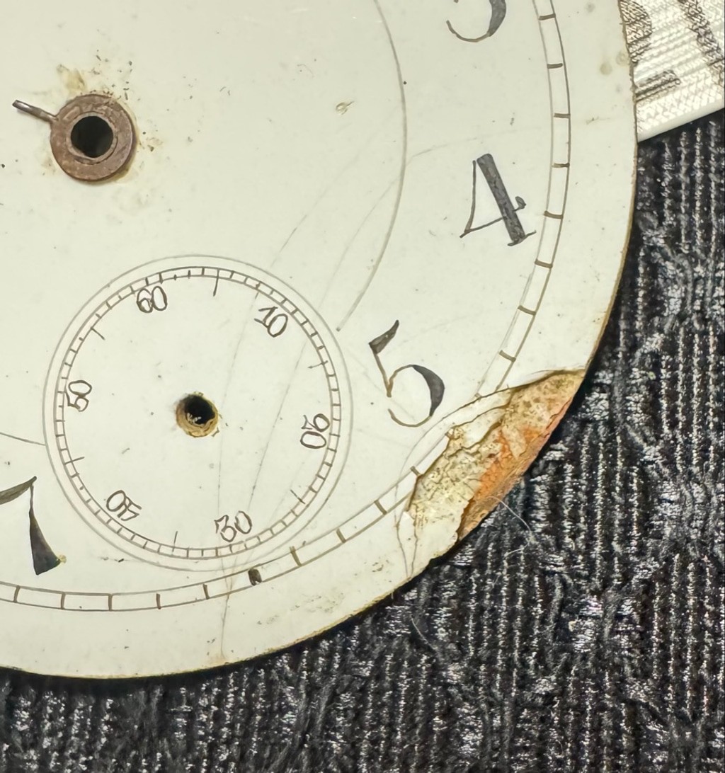Springfield Watch Co. /M.W.Co Porcelain Enamel 18s Pocket watch Dial
