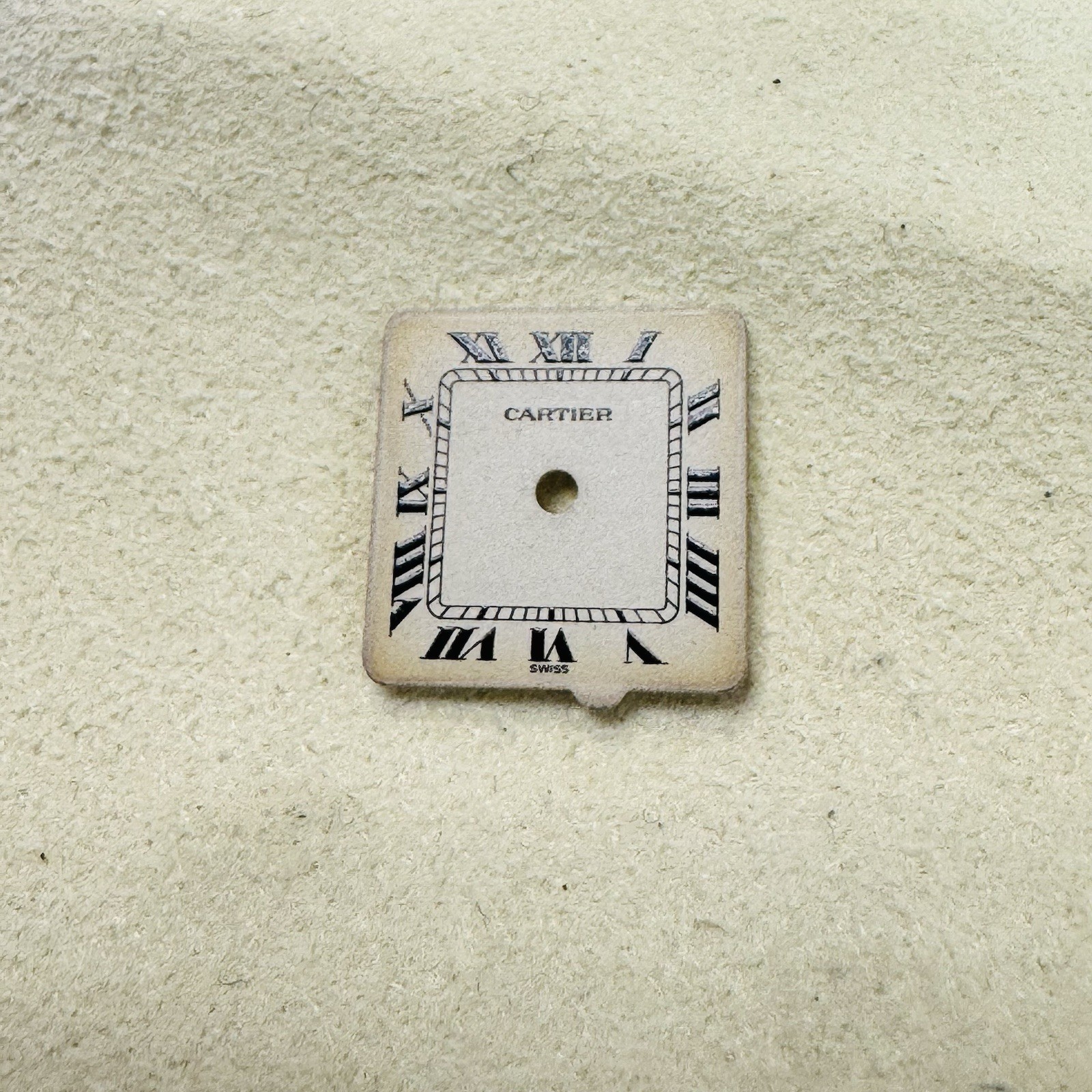 Cartier Panthere Small Square White Dial Part for Repair 13.5×13.3mm