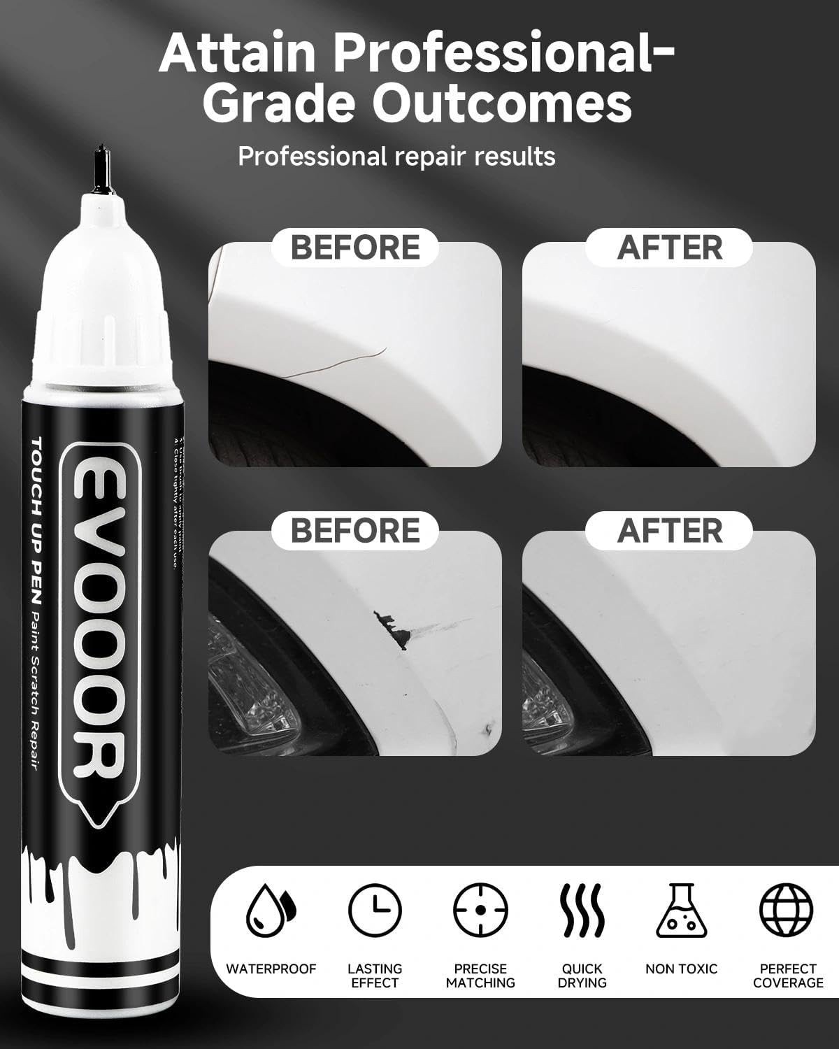 Crystal White Tricoat(G1W/Wa140X) Touch up Paint Compatible with Cadillac Exact