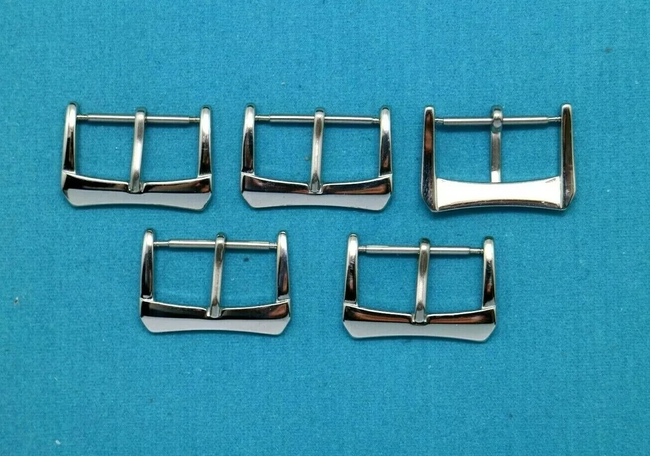 25 Pcs 16mm Silver Tone Polishing Watch Band Strap Pin Buckle