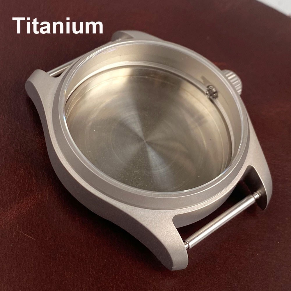 39mm Titanium/Stainless Steel 200m Diver Pilot Watch Case For NH35 ETA2824 VH31