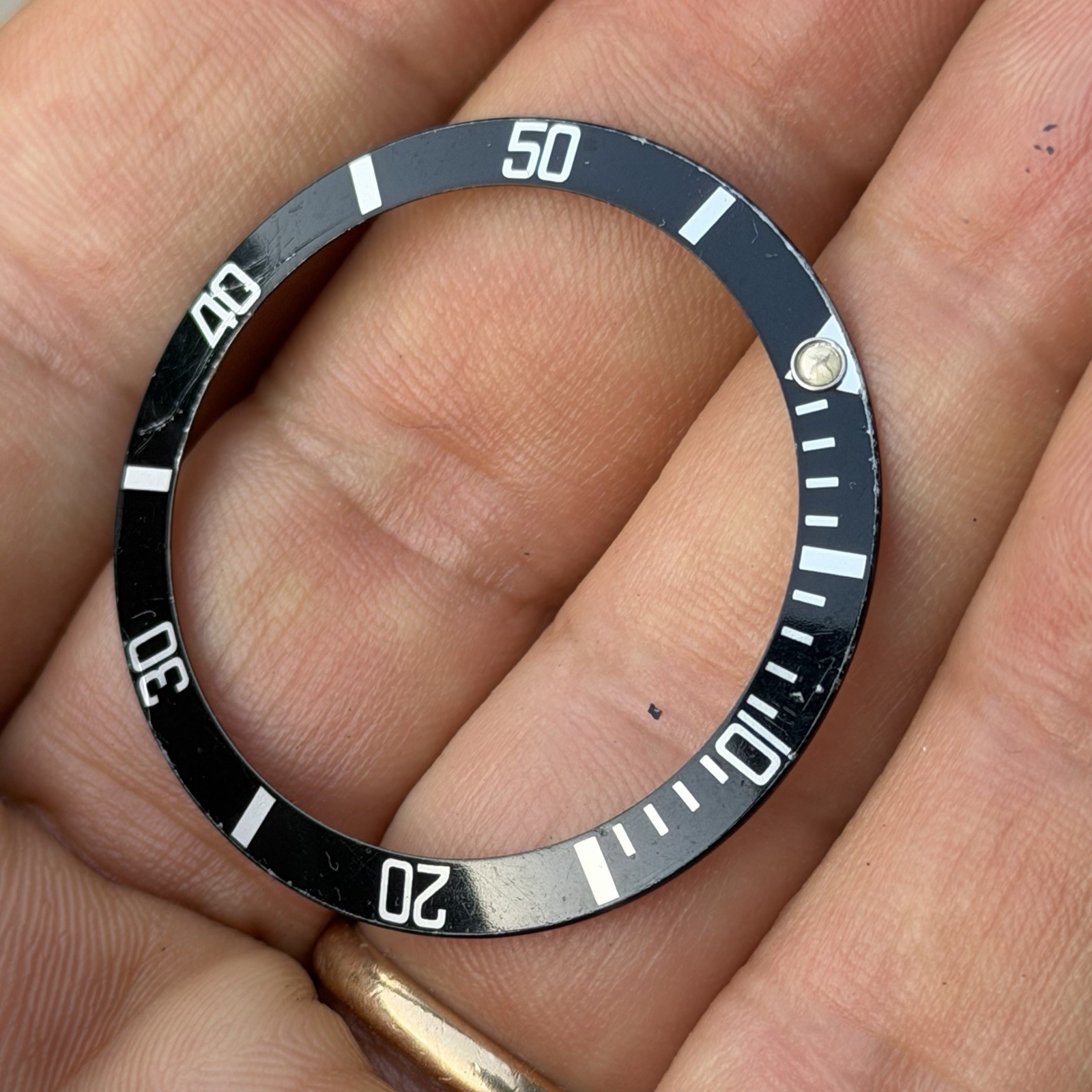 VINTAGE GENUINE ROLEX SUBMARINER 16800 BLACK BEZEL INSERT