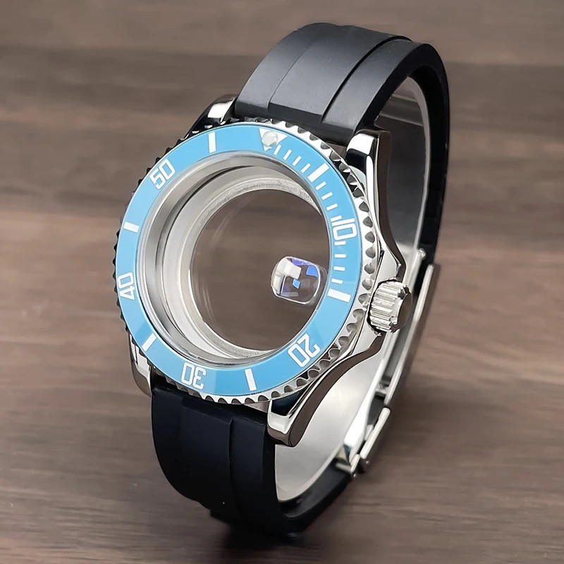 40mm NH35 Watch Case YM Sub GMT Rotating Bezel Rubber Strap Sapphire NH36