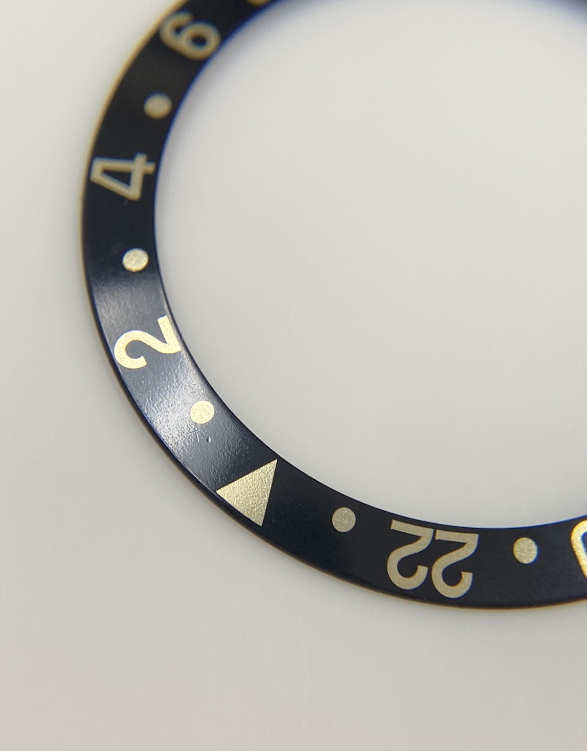 Genuine Rolex GMT Master Sapphire 16713 16718 16758 Black/Gold Bezel Insert