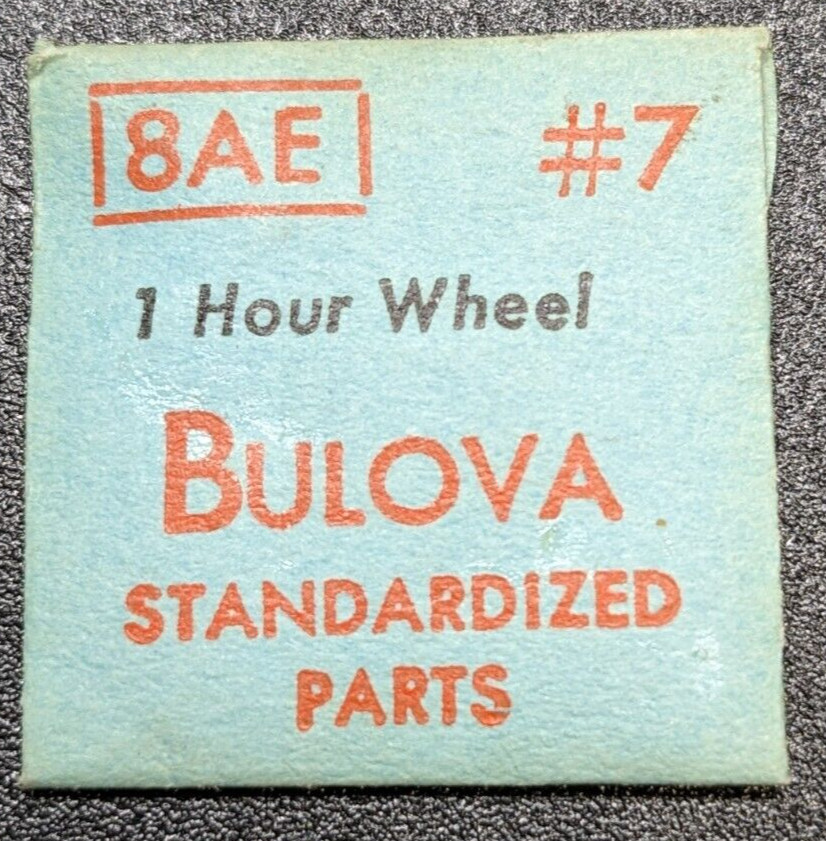 NOS Genuine BULOVA Cal. 8AE WATCH HOUR WHEEL PART# 7