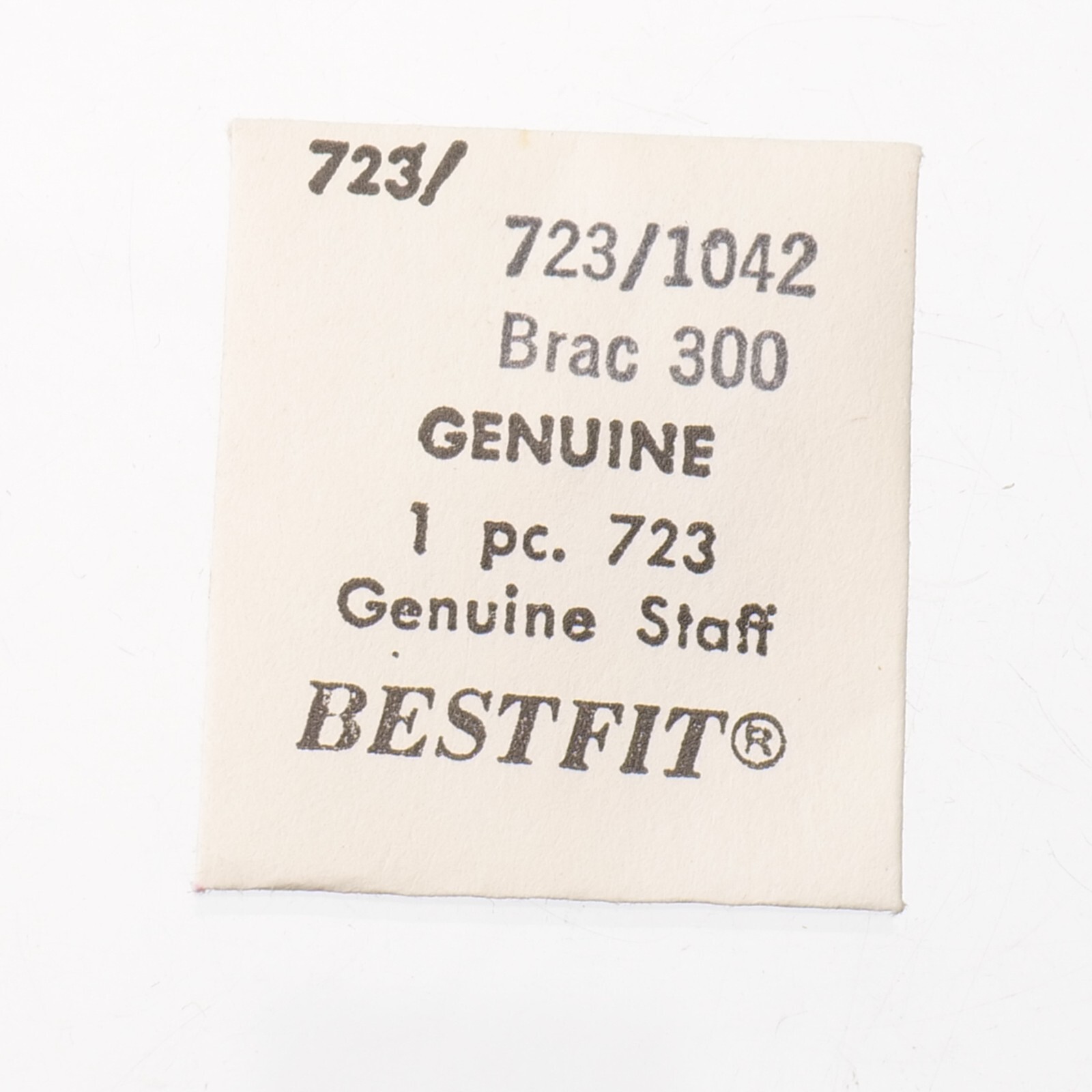 (1) BRAC 300, 301 Balance Staff Bestfit 723/1042 NOS Watchmakers Watch Part