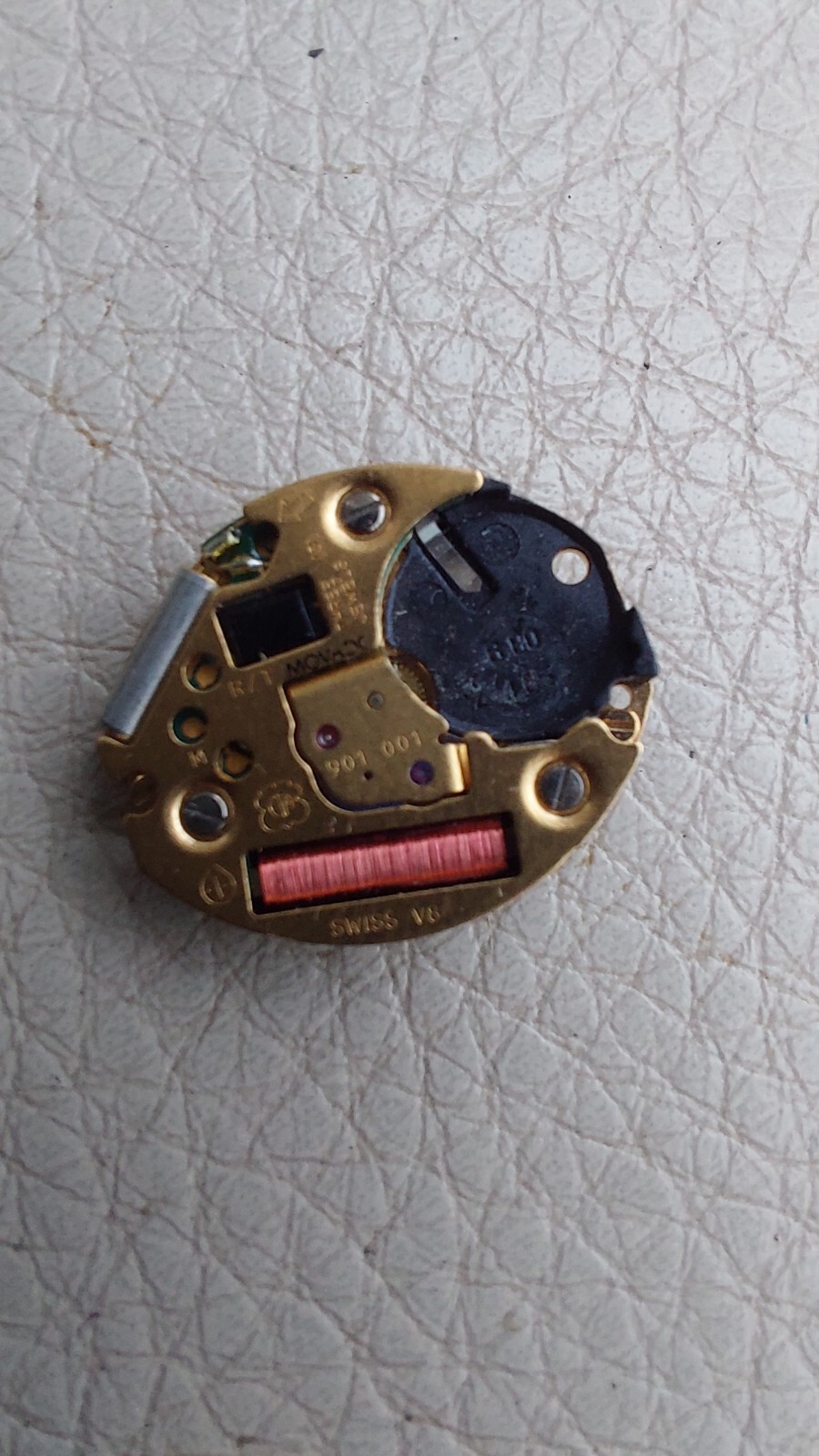 Movado Watch Face & Movement Mother Of Pearl Diamond Parts Only NOT WORKING READ