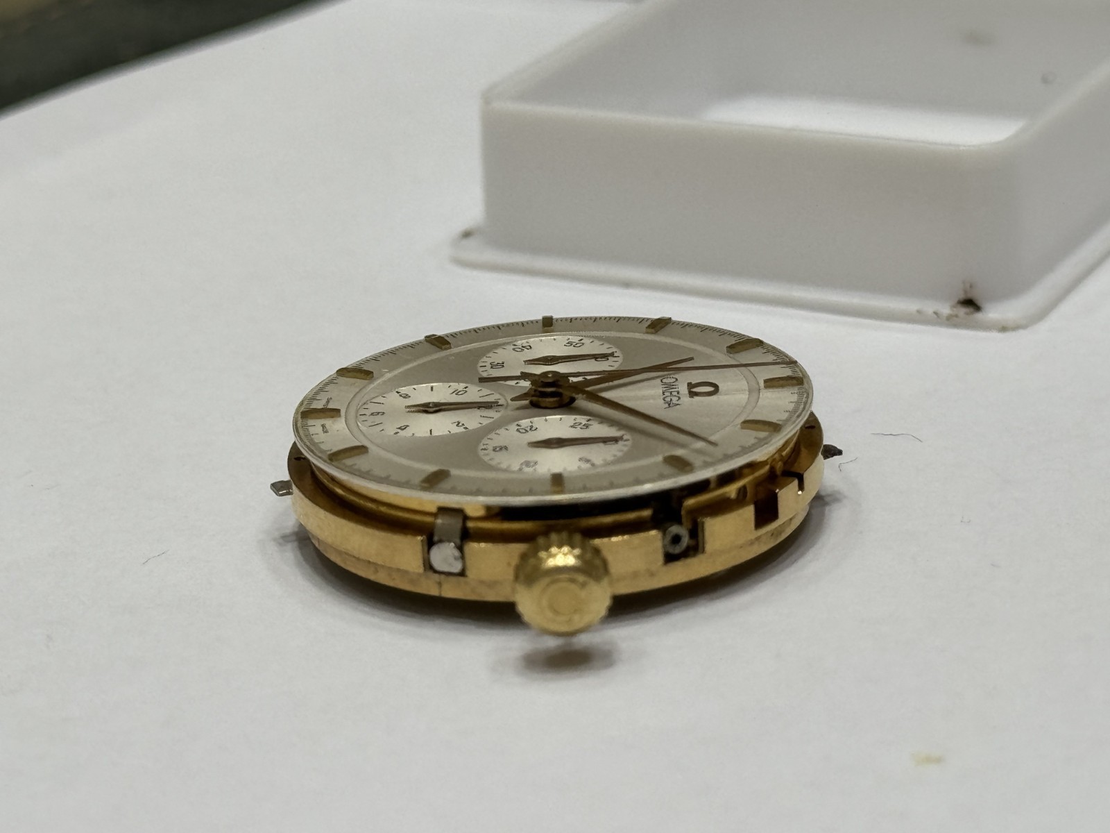 Omega Chronograph Manual 861 Base Lemania 1873 Movement & Dial & Crown Swiss