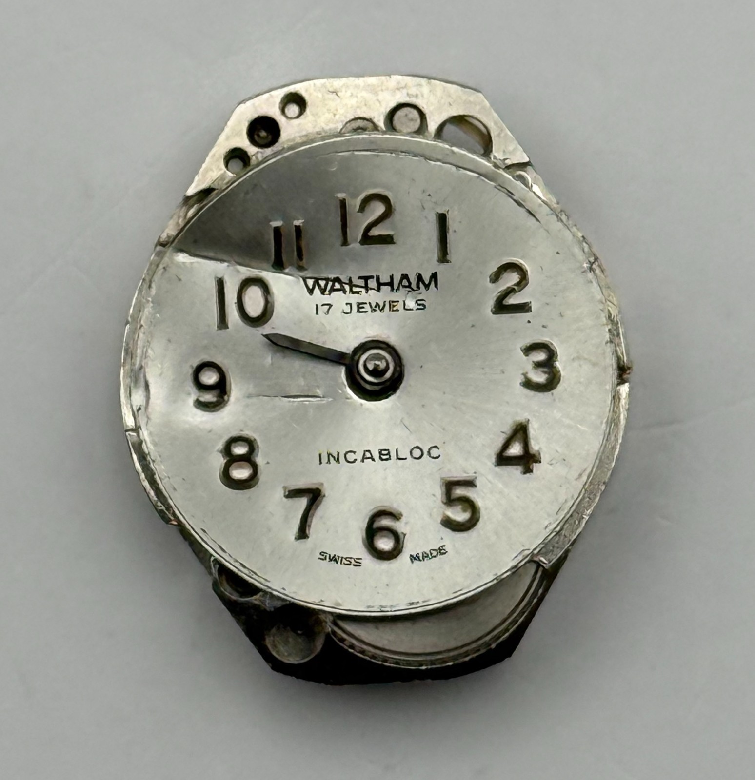 FHF 69-21 Watch Movement Waltham 17 Jewels Swiss Manual Wind Parts Repair 15.3mm