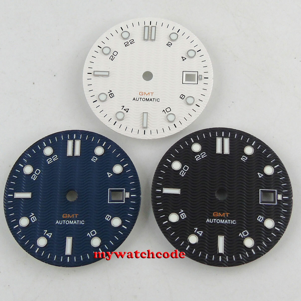 31mm Pure Sterile Black White Blue Dial Fit GMT NH34A ETA 2824 3804 mens watch