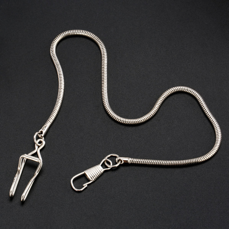 1pc Black/Silver/Rose Gold Color Snake Chain for Quartz Mechanical Pocket Watch
