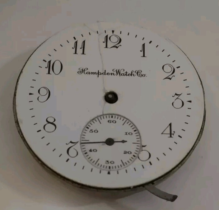 1901 Hampden 12s Dueber Grand 17J Pocket Watch Movement To Restore