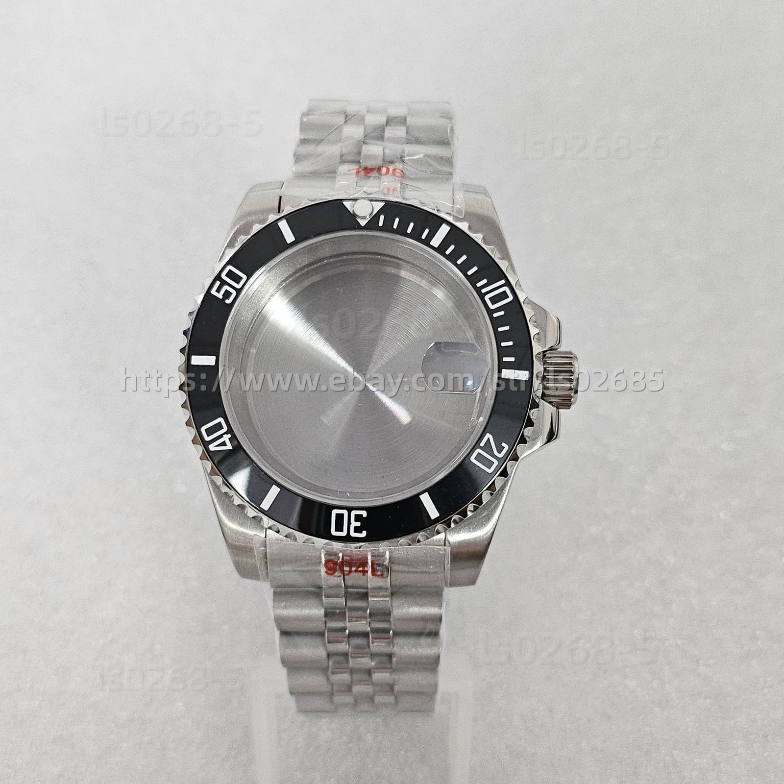 40MM 24 Hour Unidirectional bezel Watch Case and Bracelet Fit Seiko NH35 NH36