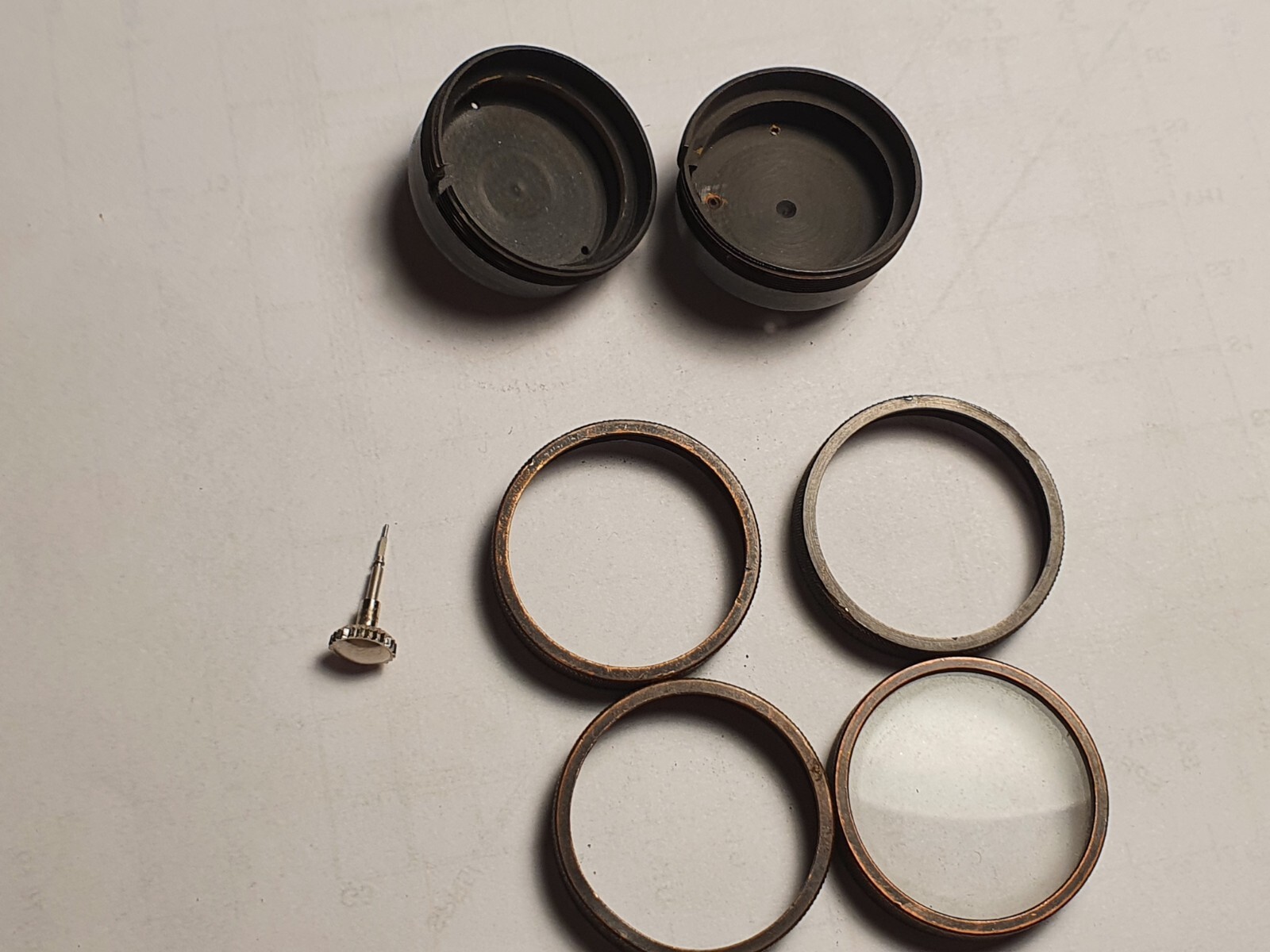 VTG Elgin 691-678 24 hour Military Aircraft Gun / Bomb Camera watch cases 2 x