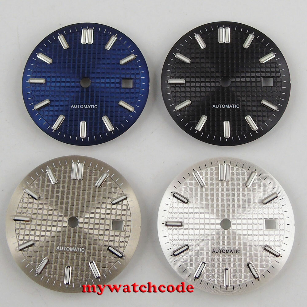 31mm sterile deep texture black dial fit ETA 2824 2836 DG 2813 8215 movement