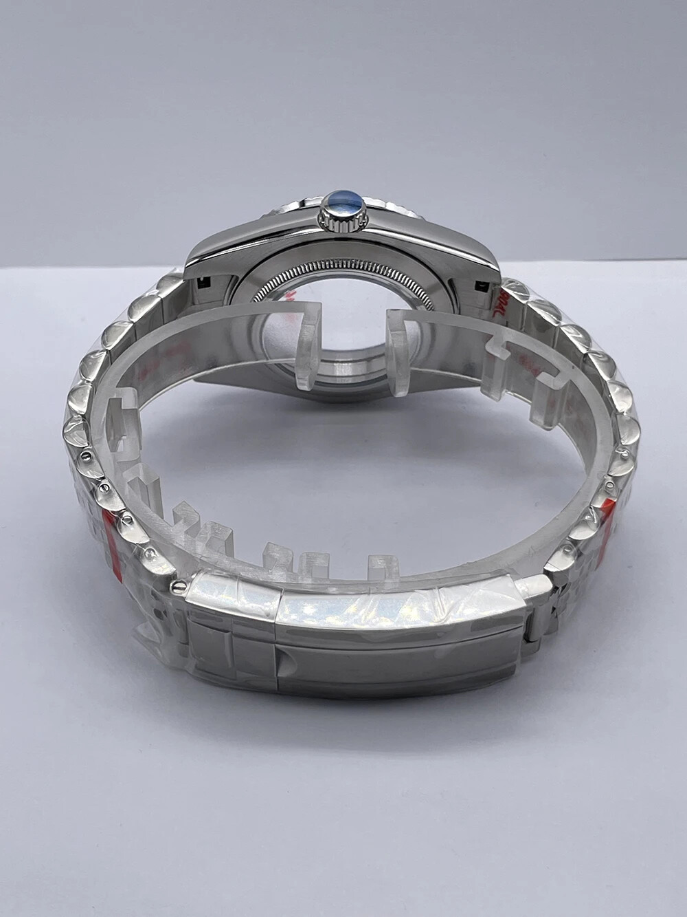 Steel Watch Case 40mm For NH35 NH36 Movement Sapphire Crystal Glass Bracelet