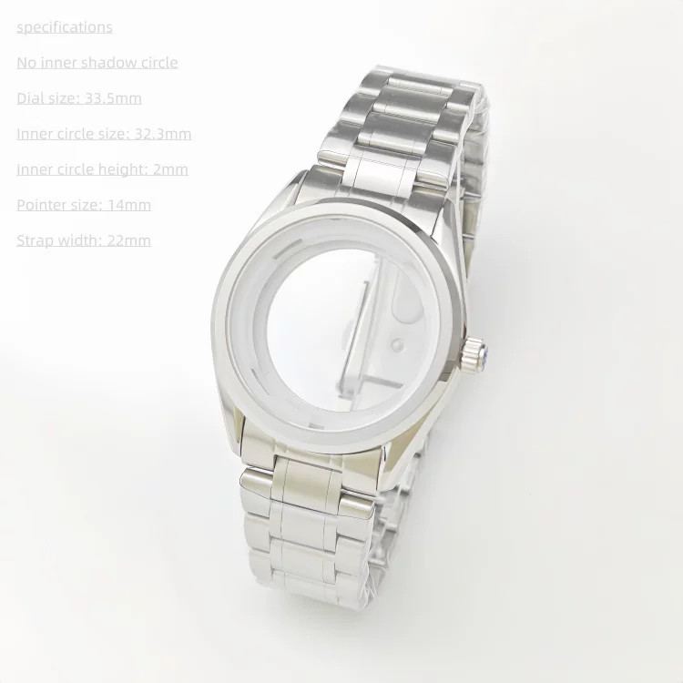 39.5mm Stainless Watch Case+Strap Sapphire Crystal for Nh35 Movement Accessories