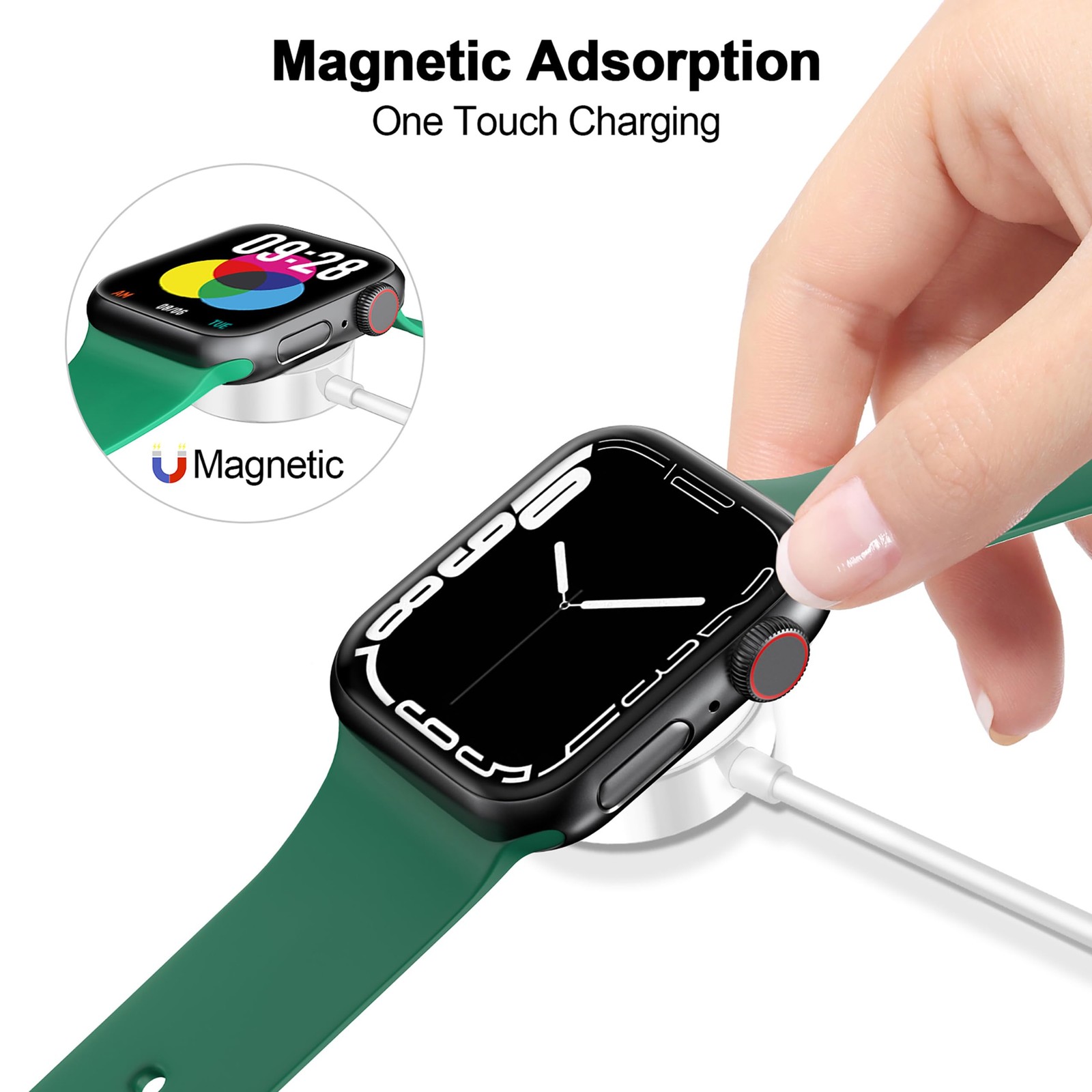 Magnetic Charging Cable for Apple Watch USB C 3.3FT Compatible with Series 2-10