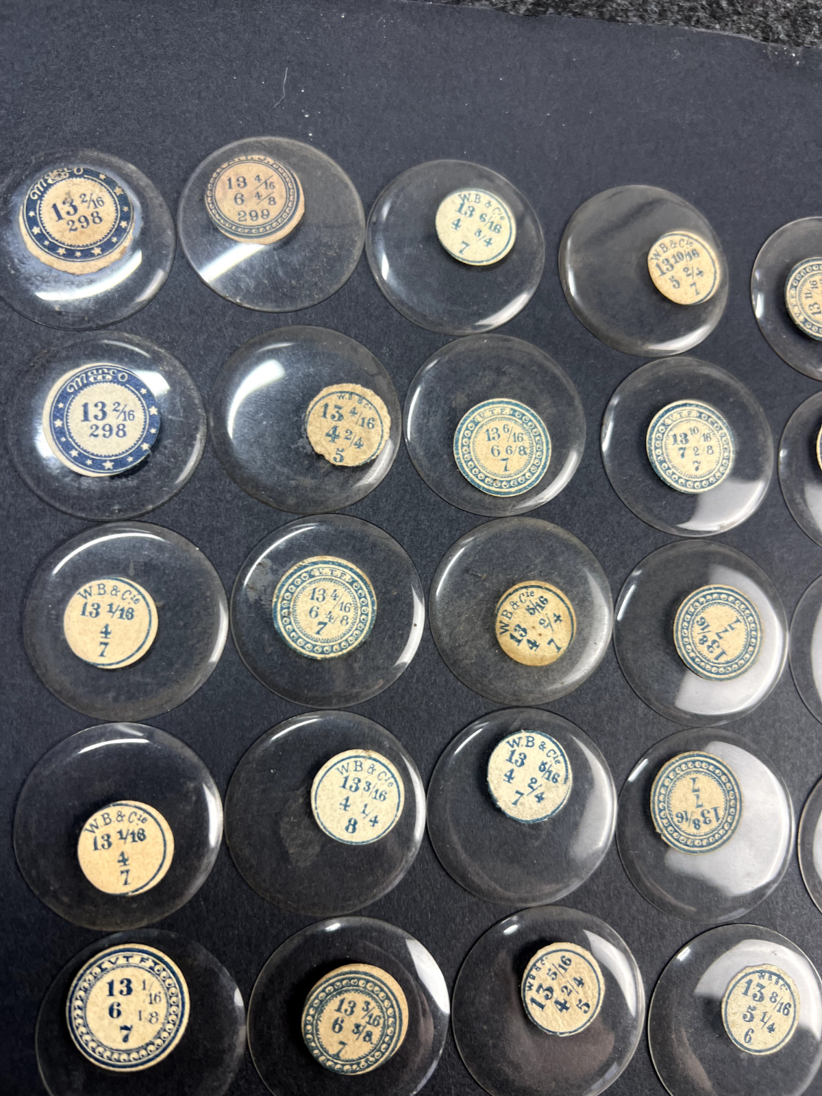 LOT OF 50 GLASS POCKET WATCH CRYSTALS SIZE 13 REPLACEMENT PARTS