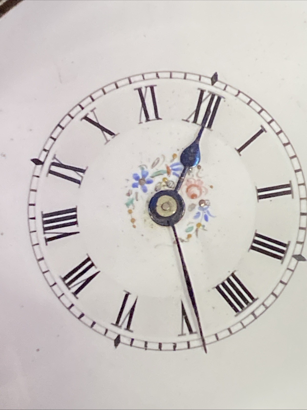 Antique Swiss 800 Silver Hallmarked Case Pocket Watch Porcelain Keys Parts JB10