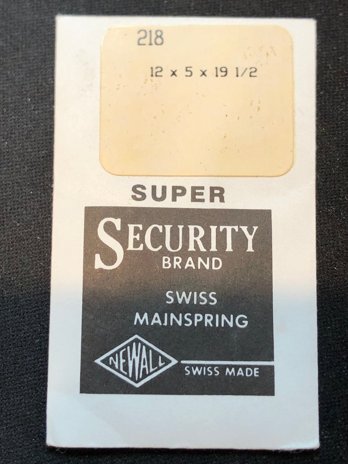 NEWALL SUPER Security Mainspring #218 for Felsa 180, 181, 283, 289, 490 – 497, 5