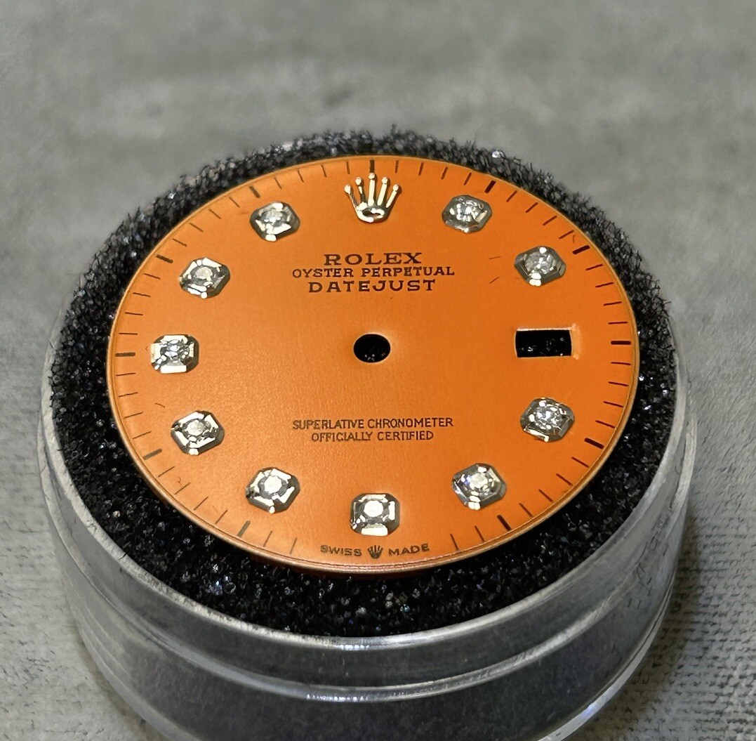 Rolex Mens Datejust 126234 126200 Custom Orange Diamond Dial 36mm Newstyle