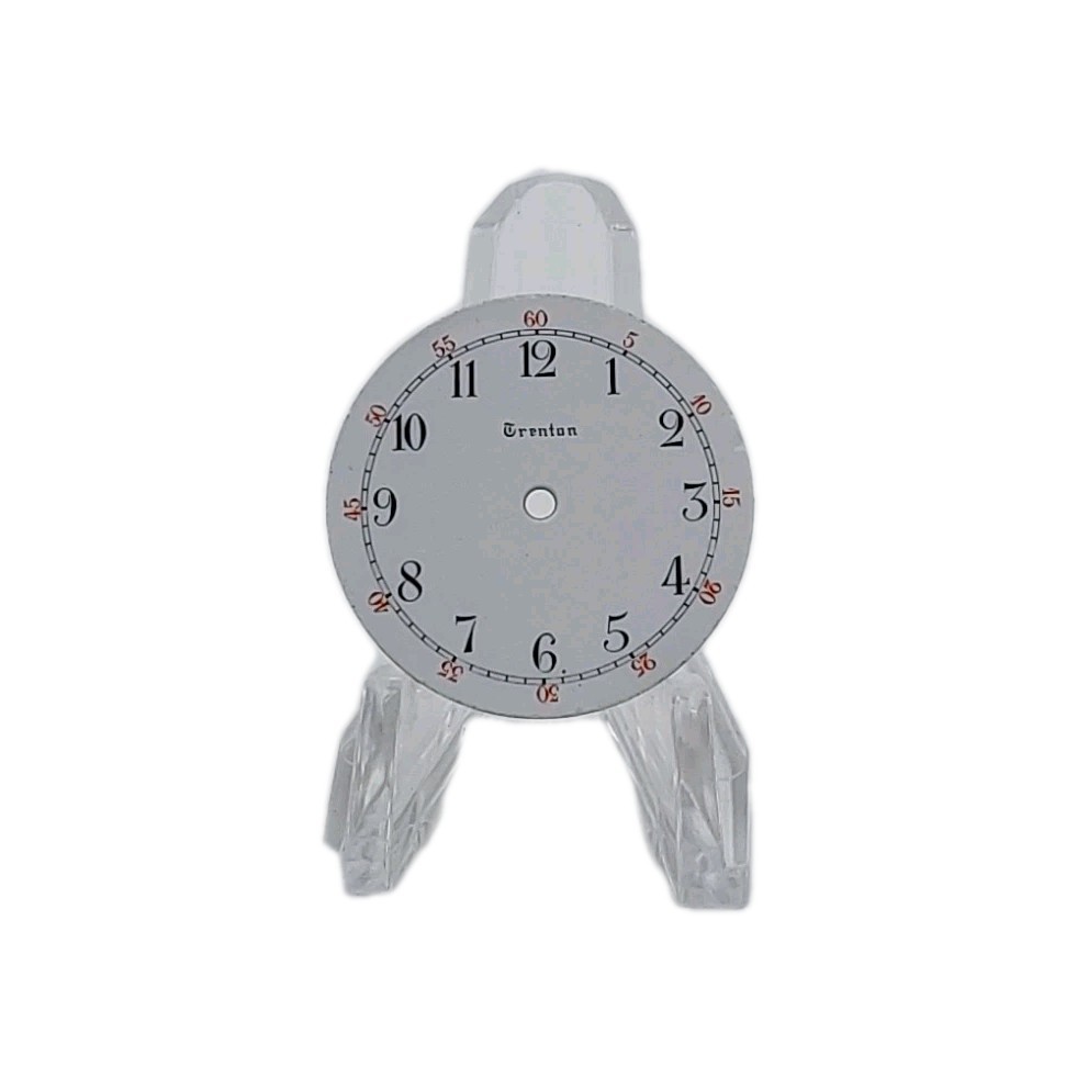 Trenton 28.1mm Enamel Pocket Watch Dial Only (1088)