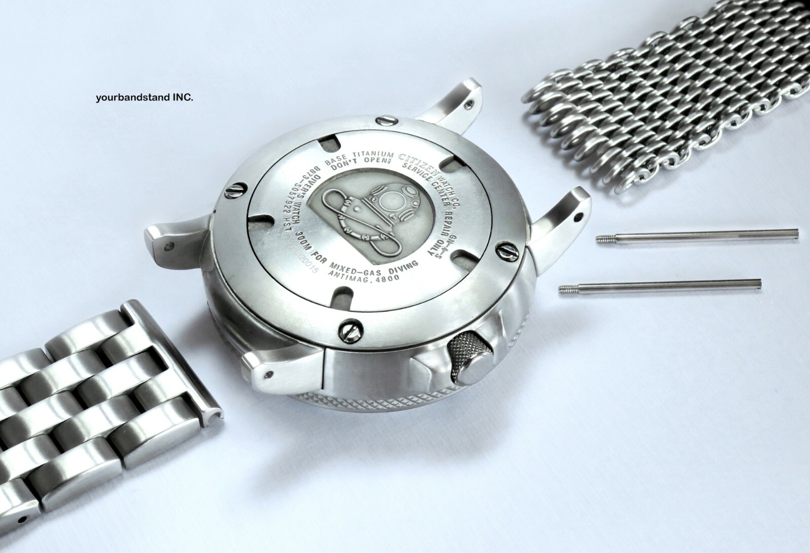 SALE!! 24mm Nylon + Silver Adapters for Citizen Eco-Drive Promaster BJ8050-08E