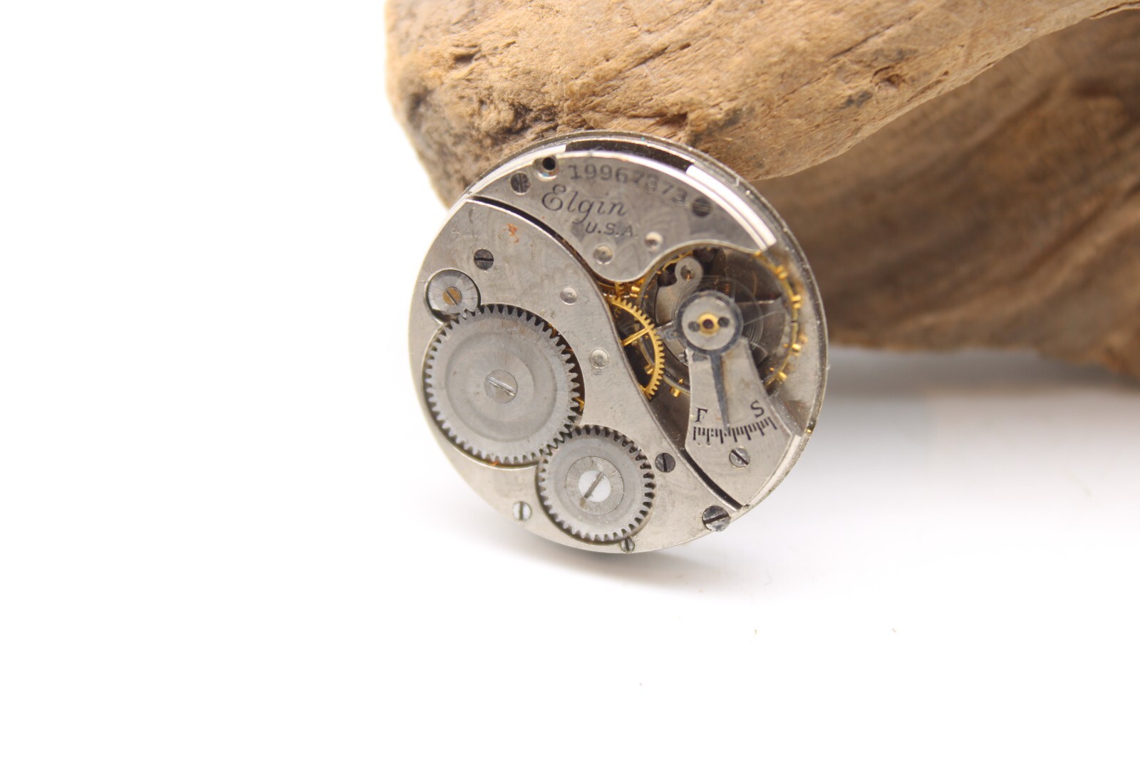 1917 ELGIN POCKET WATCH MOVEMENT 19967873 GRADE 431 6/0s 7j (BJ)
