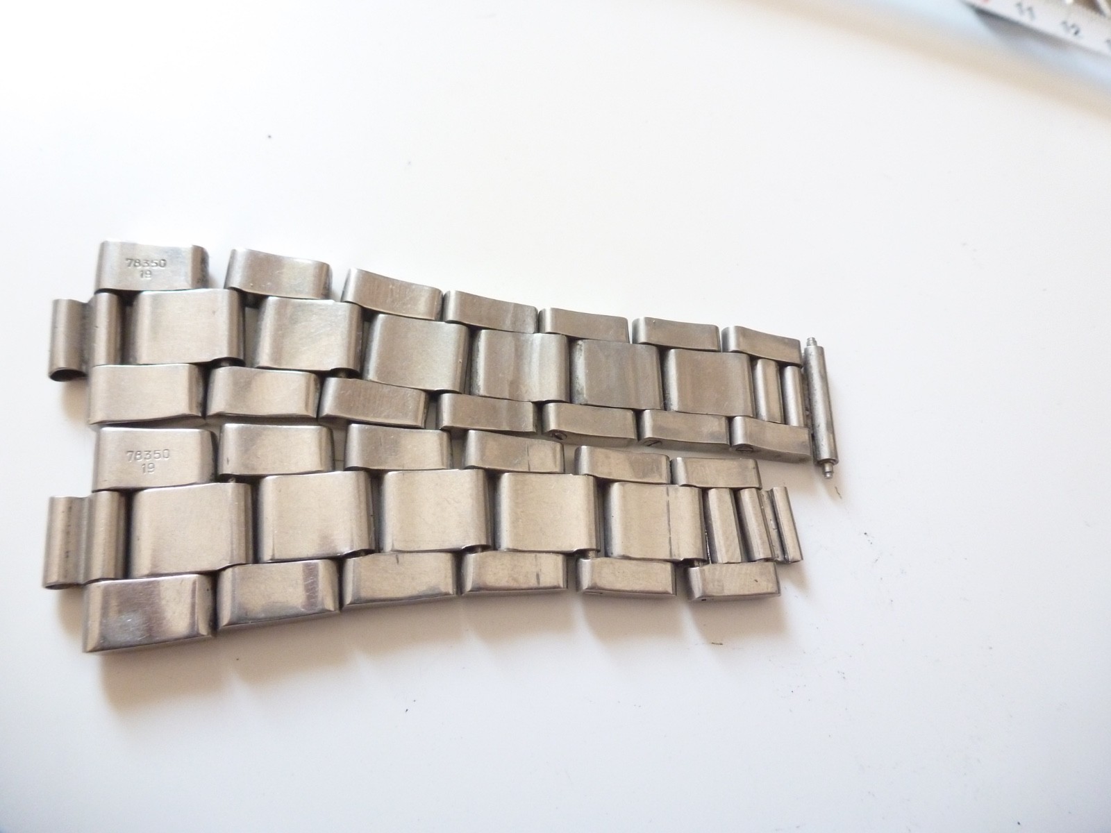 2 Half ORIGINAL Rolex Steel Bracelet 78350 19MM length Oyster without ends