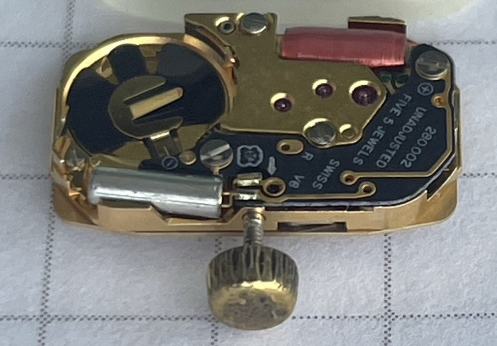 Bulova Quartz movement ETA 280 002 working, diamond dial