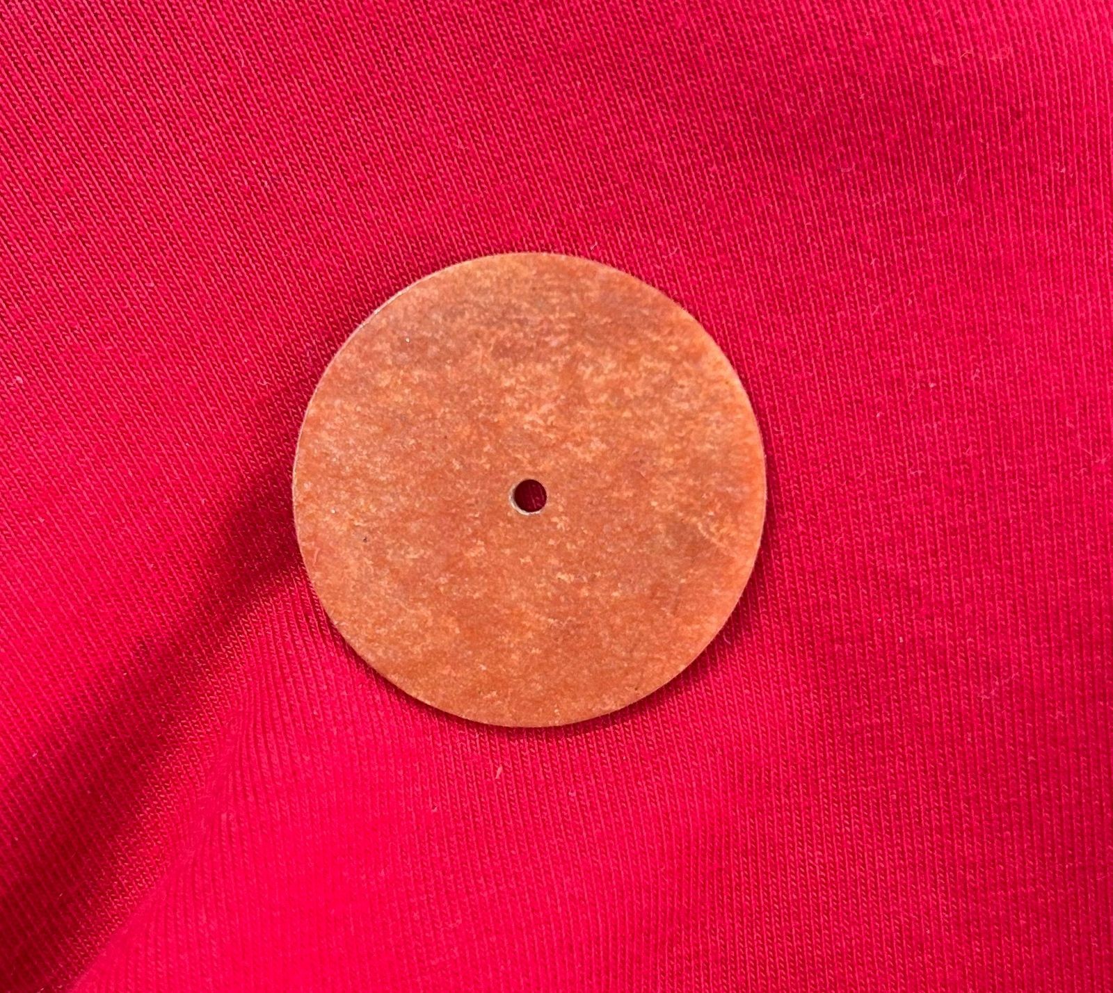 Red Jasper Natural Stone Energy Donut watch dial Polished Gemstone, 31.5 mm
