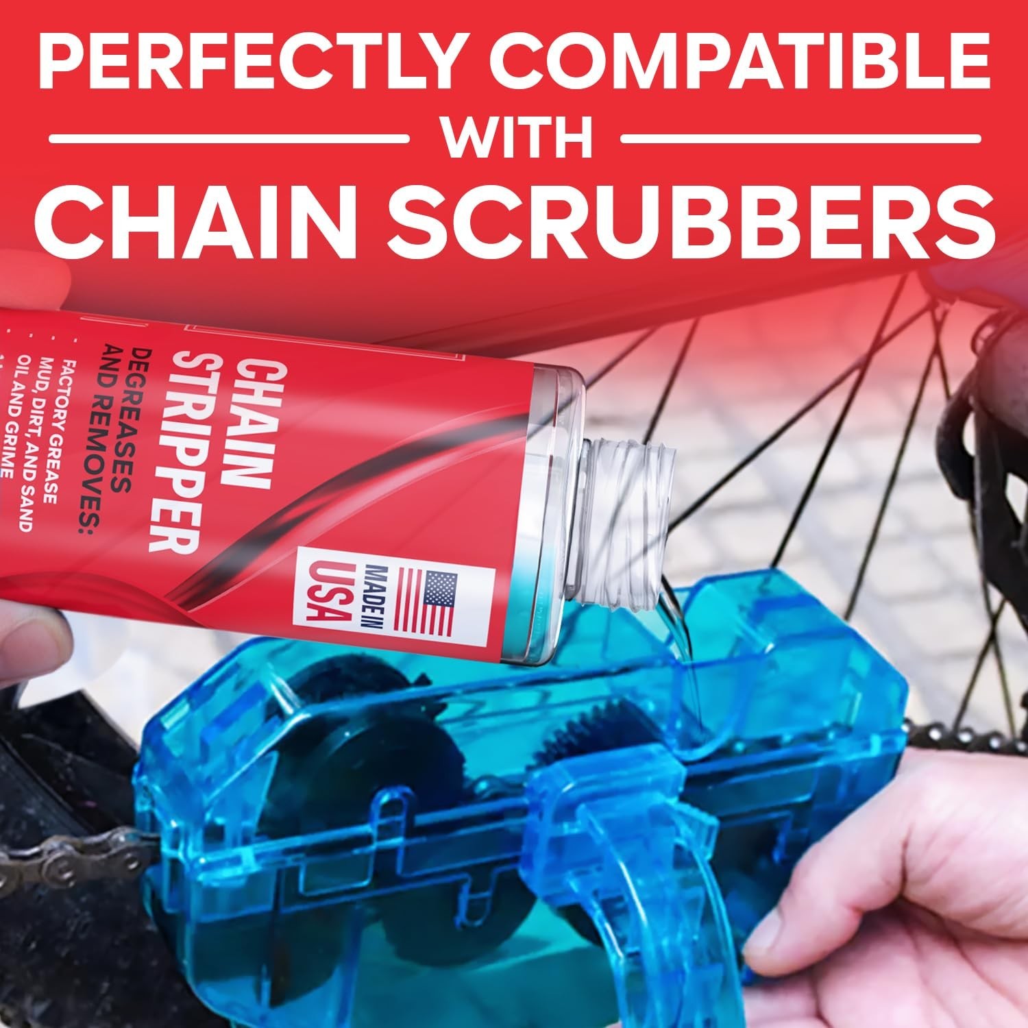 Professional Bike Chain Stripper + Degreaser – 16oz Chain Cleaner & Wax Prep,…