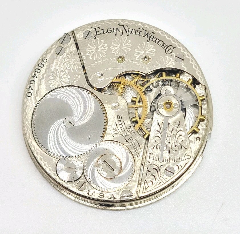1903 Elgin Model 7 Grade 211 7J 16s Pocket Watch Movement For Repair