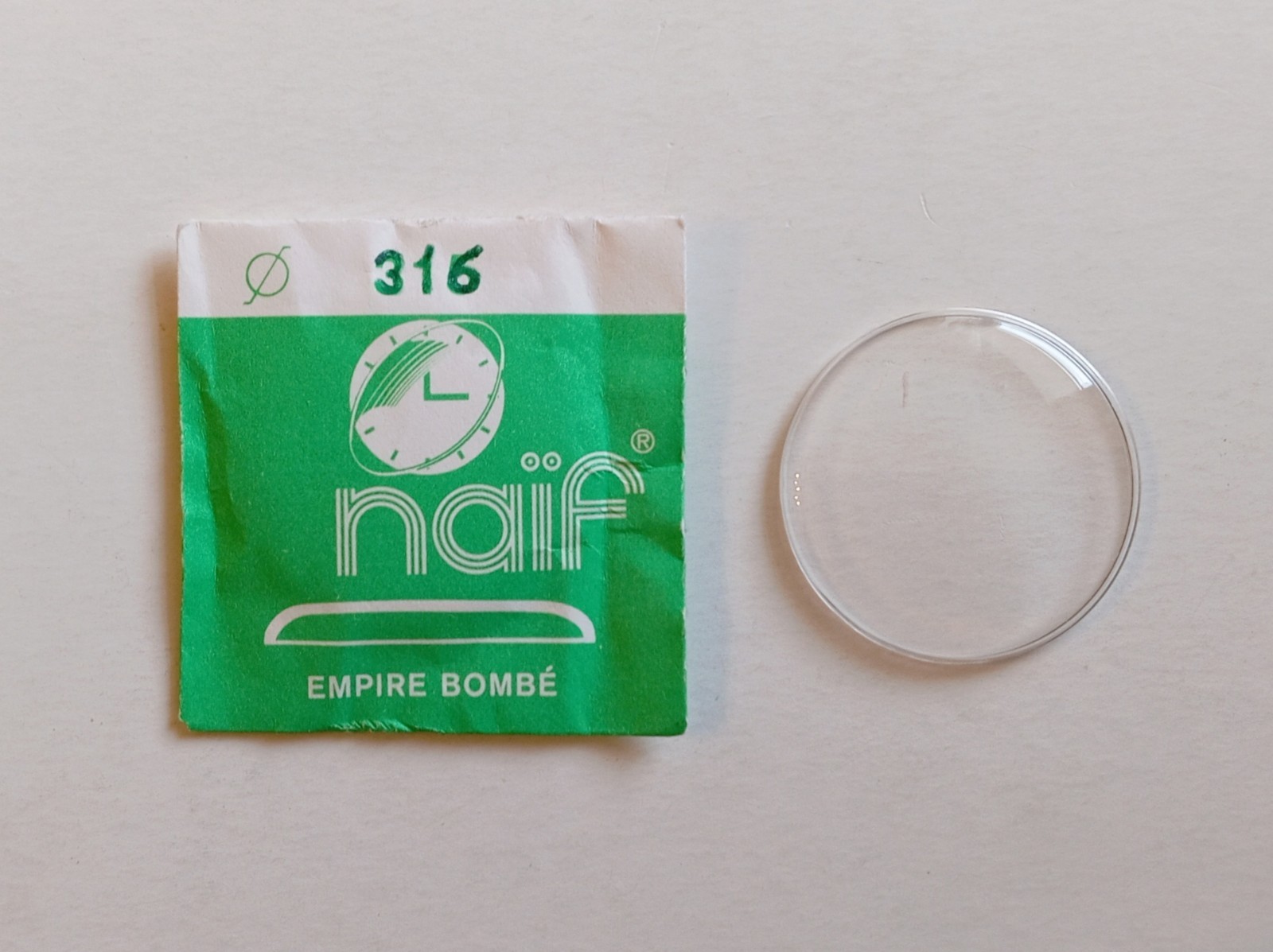 NAIF Plexi Glass Plastic Domed for Watch – Diameter mm 316 / 31.6