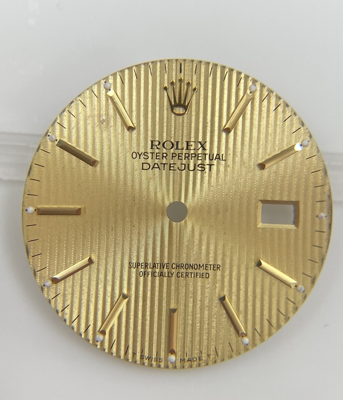 Original Rolex Datejust 16013 16233 Cal. 3035/3135 Champagne Gold Tapestry Dial