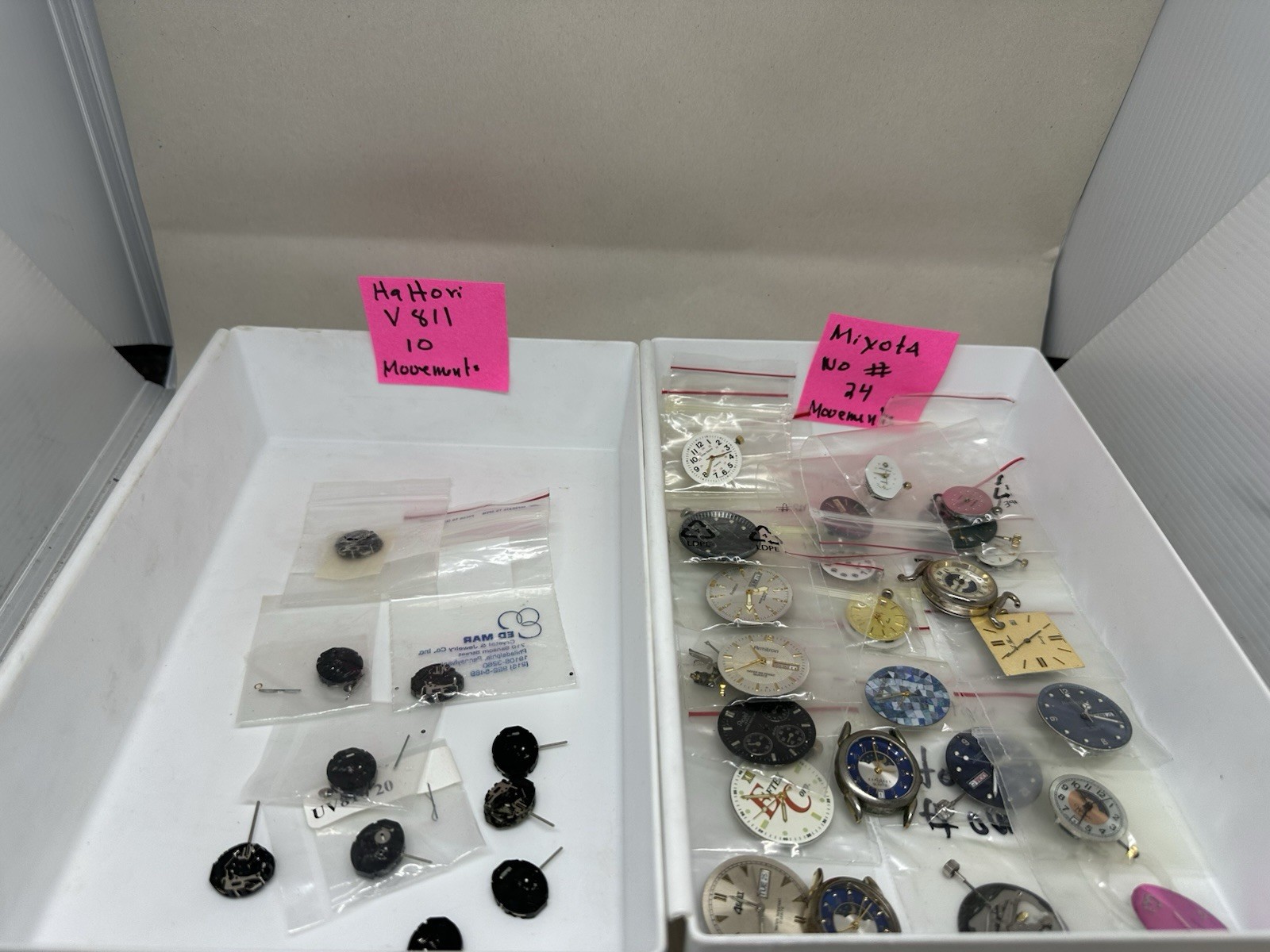 LOT 34 HATTORI MIYOTA Quartz WATCH MOVEMENTS Some Run Parts Repair Crafts