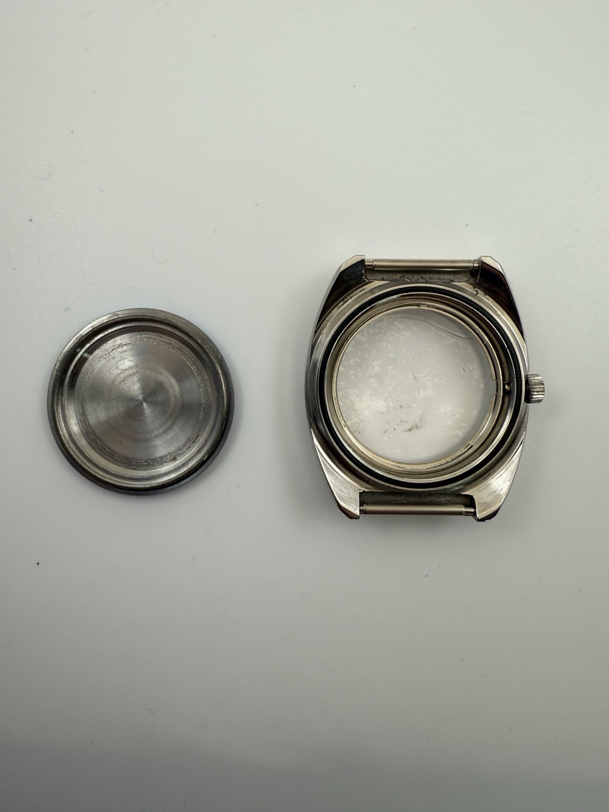 Lot of 20 pcs NOS Vintage Vialux Ref. 2790-7 Steel Watch Cases w/ Crown & Plexi