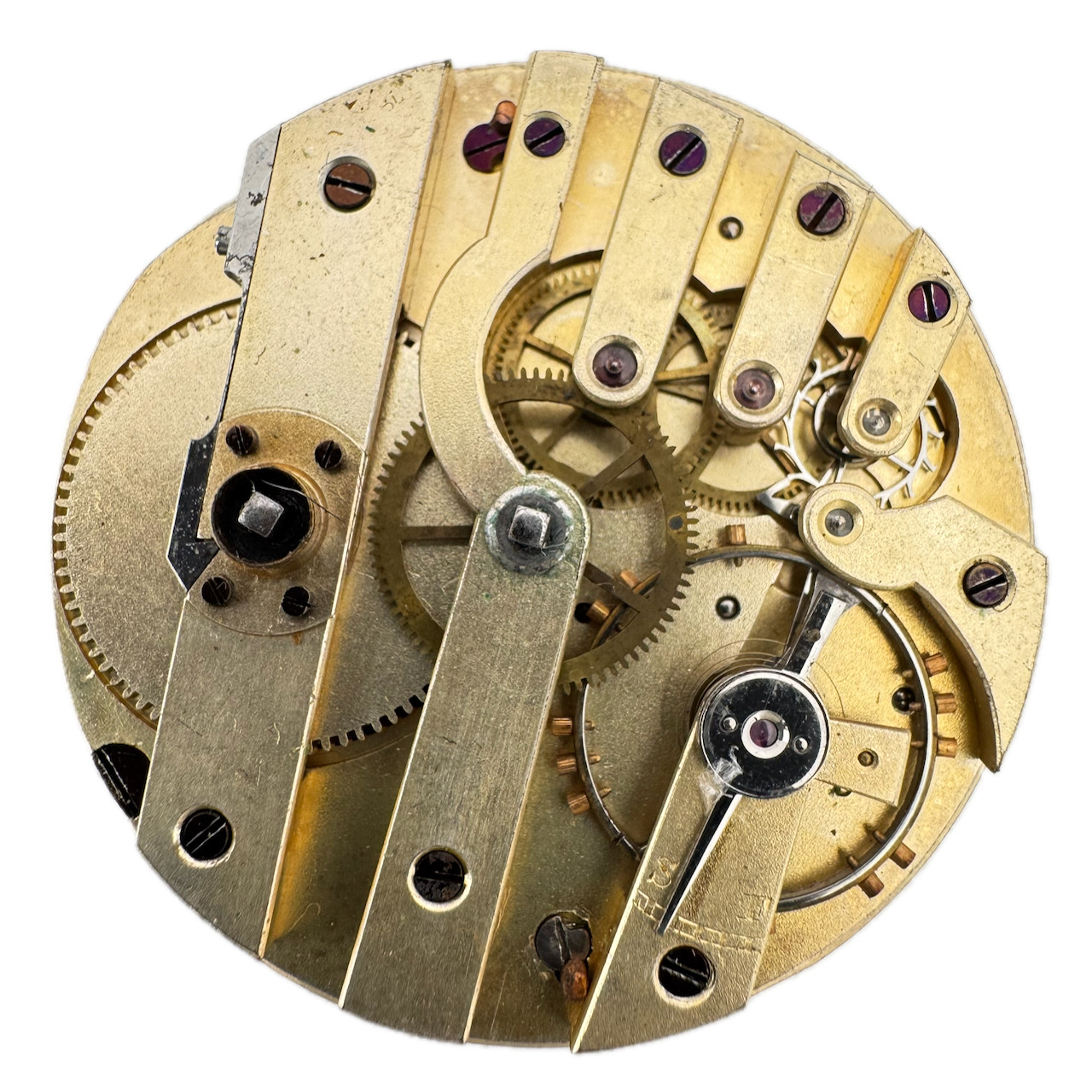 Antique 38mm Roger & Co Key Wind Cylinder Escapement Pocket Watch Movement Swiss