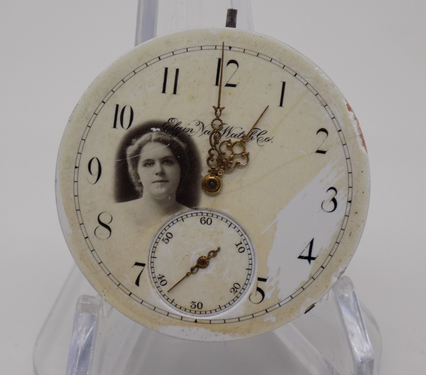 1887 RARE Elgin LADY FACE 15J Grade 50 Model 1 16s Class 17 Pocket Watch Moveme