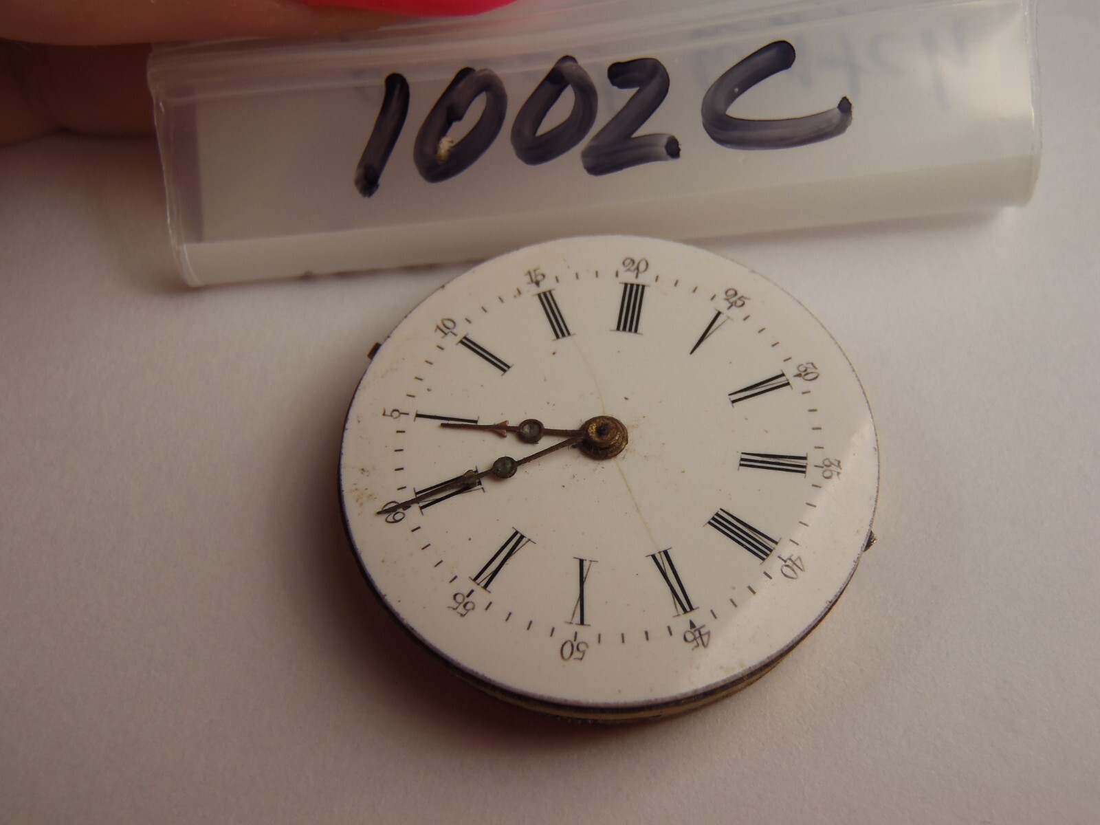 Vintage Manual Wind Pocket Watch Movement 28mm Across for Parts