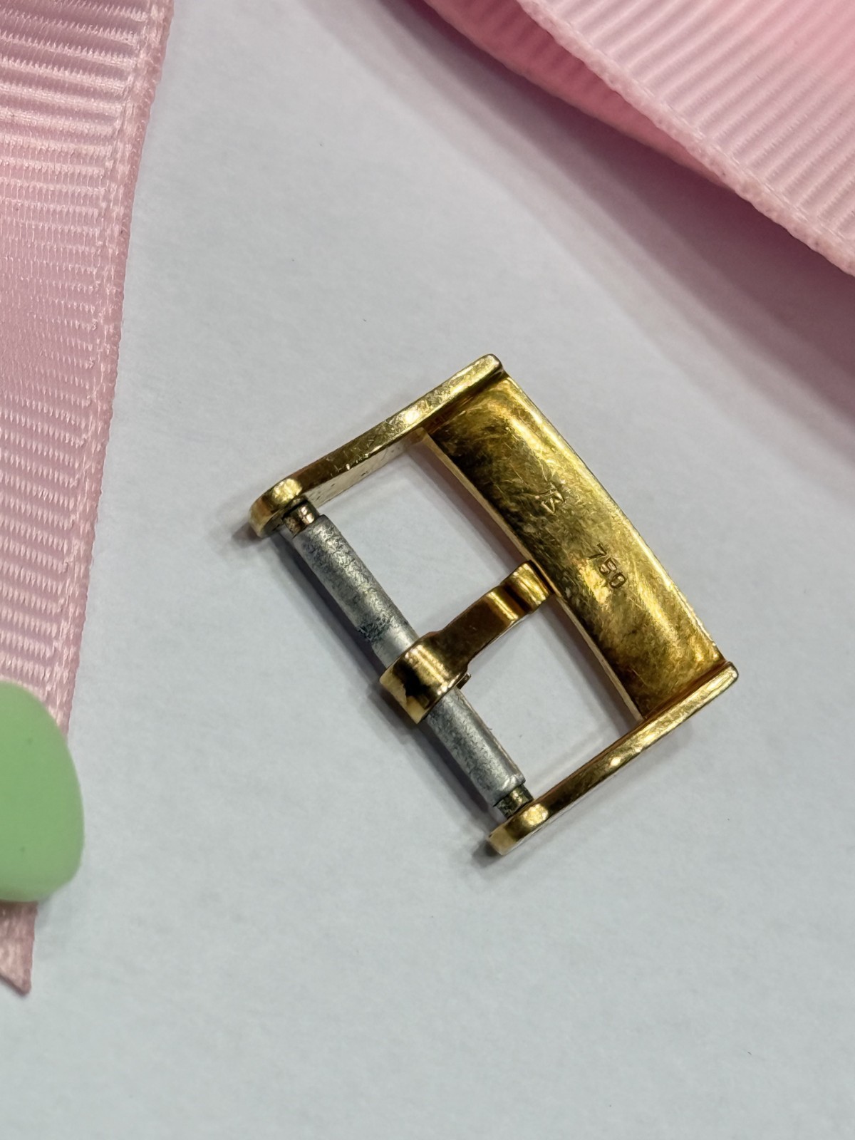 Omega Buckle 16mm Solid Gold 18k Swiss Made Genuine !