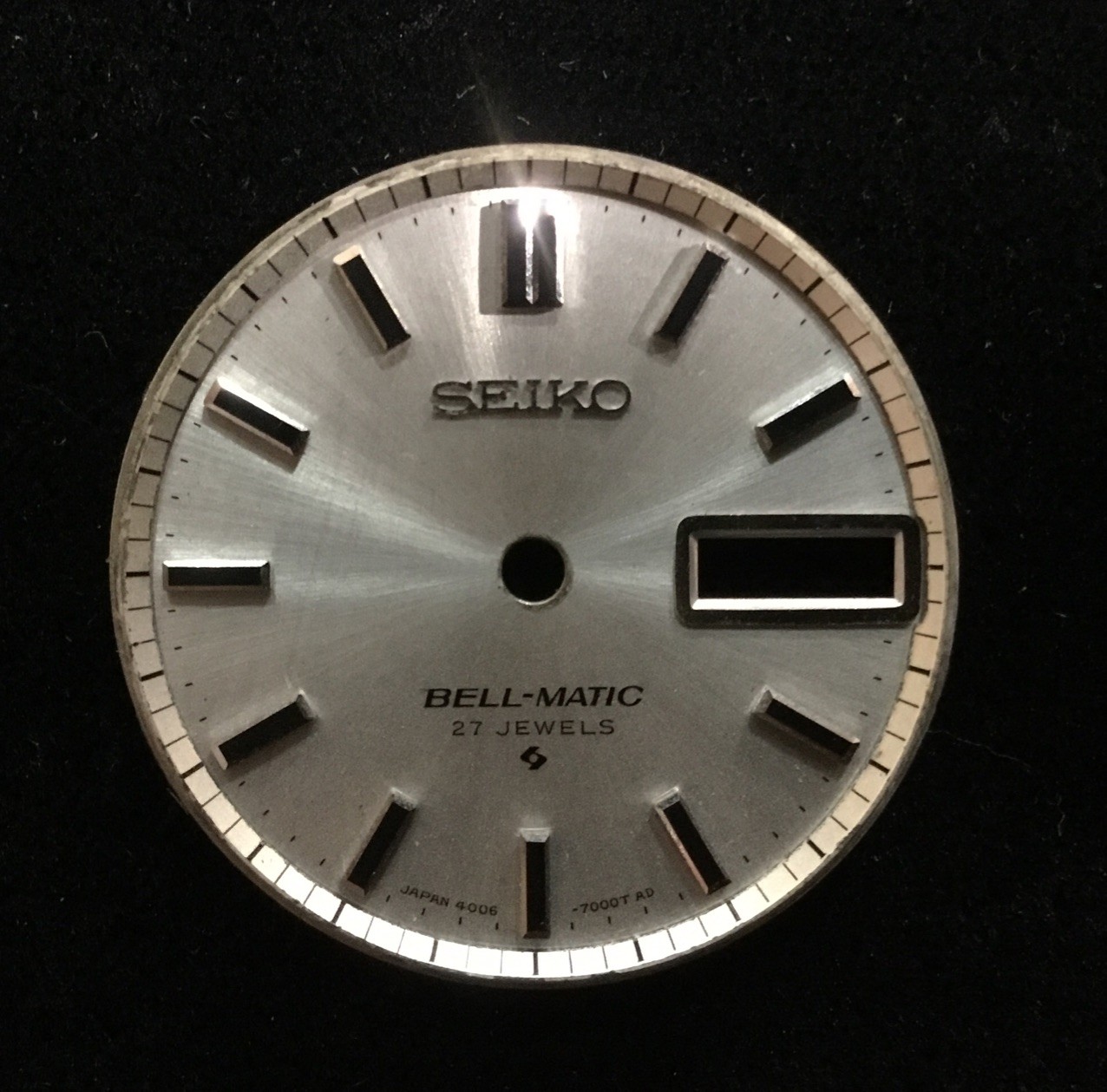 Beautiful Vintage SEIKO Bell-Matic 4006-7000 27.8mm Wrist Watch Dial