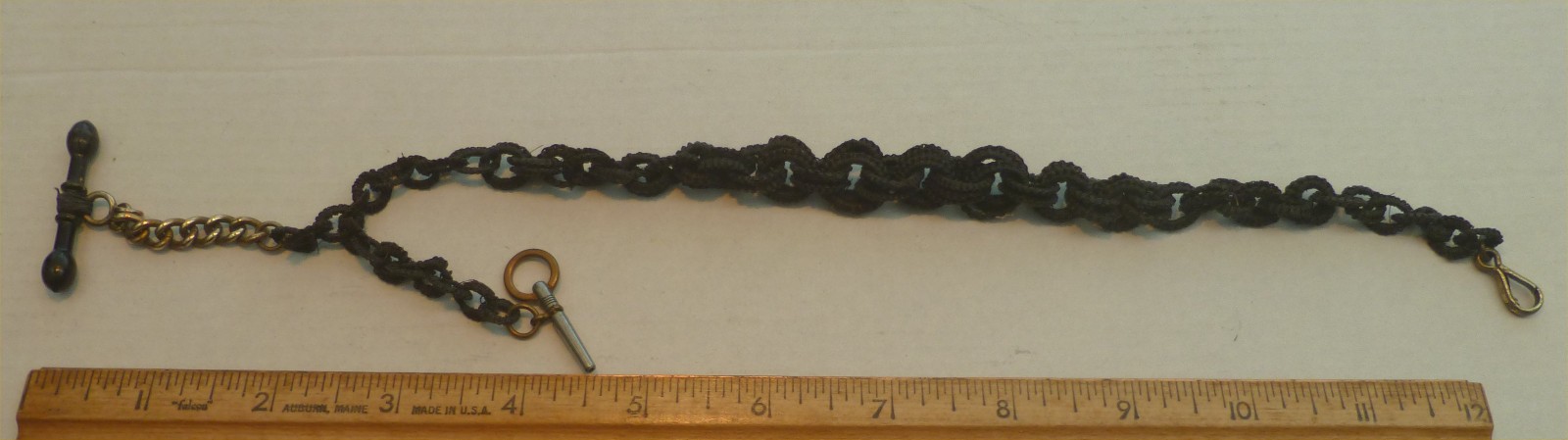 Vintage Pocket Watch Mournig Braiding Hair Chain -BEST OFFER-
