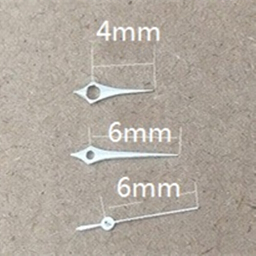 6-10mm Polished Silver No Lume Watch Hands for Epson TMI VJ12 Quartz Movement