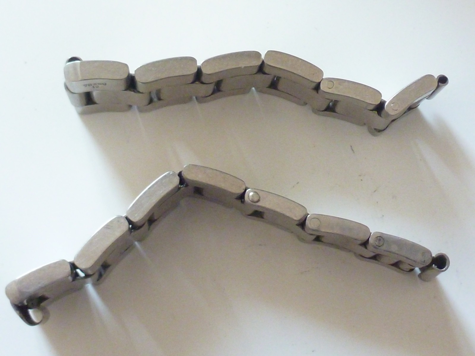 2 Half ORIGINAL Rolex Steel Bracelet 78350 19MM length Oyster without ends .-