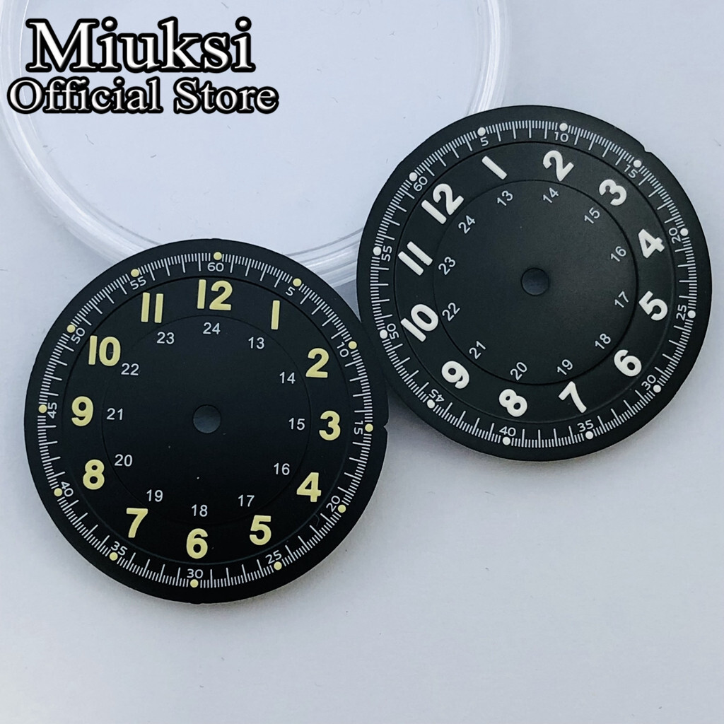 29mm luminous black white watch dial fit NH35 NH36 ETA2824 Miyota 8215 PT5000