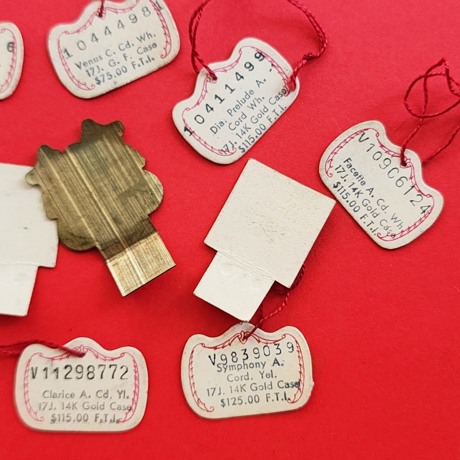 Longines Watch Hang Tag Lot Vintage Display Store